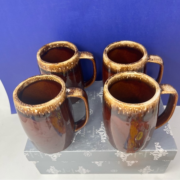 Hull Ovenproof Large Coffee Mug Stein set of 4 USA - Picture 2 of 7